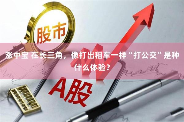 涨中宝 在长三角，像打出租车一样“打公交”是种什么体验？